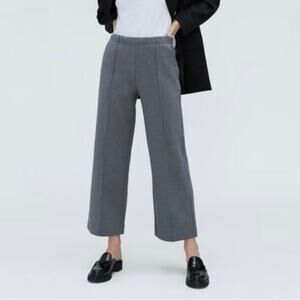 NWT Everlane The Wide Leg Dream Pant Mid Rise Heathered Charcoal Gray Size XXS